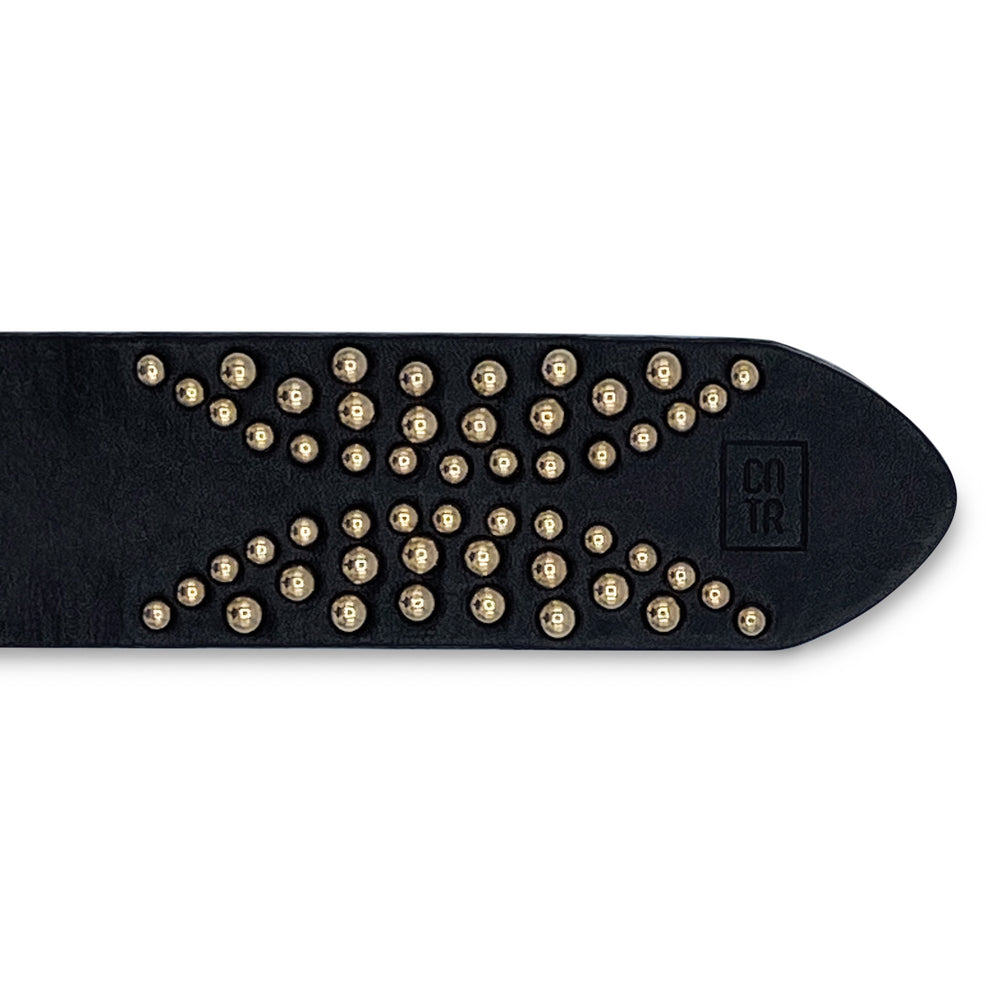 Black with Gold Studs